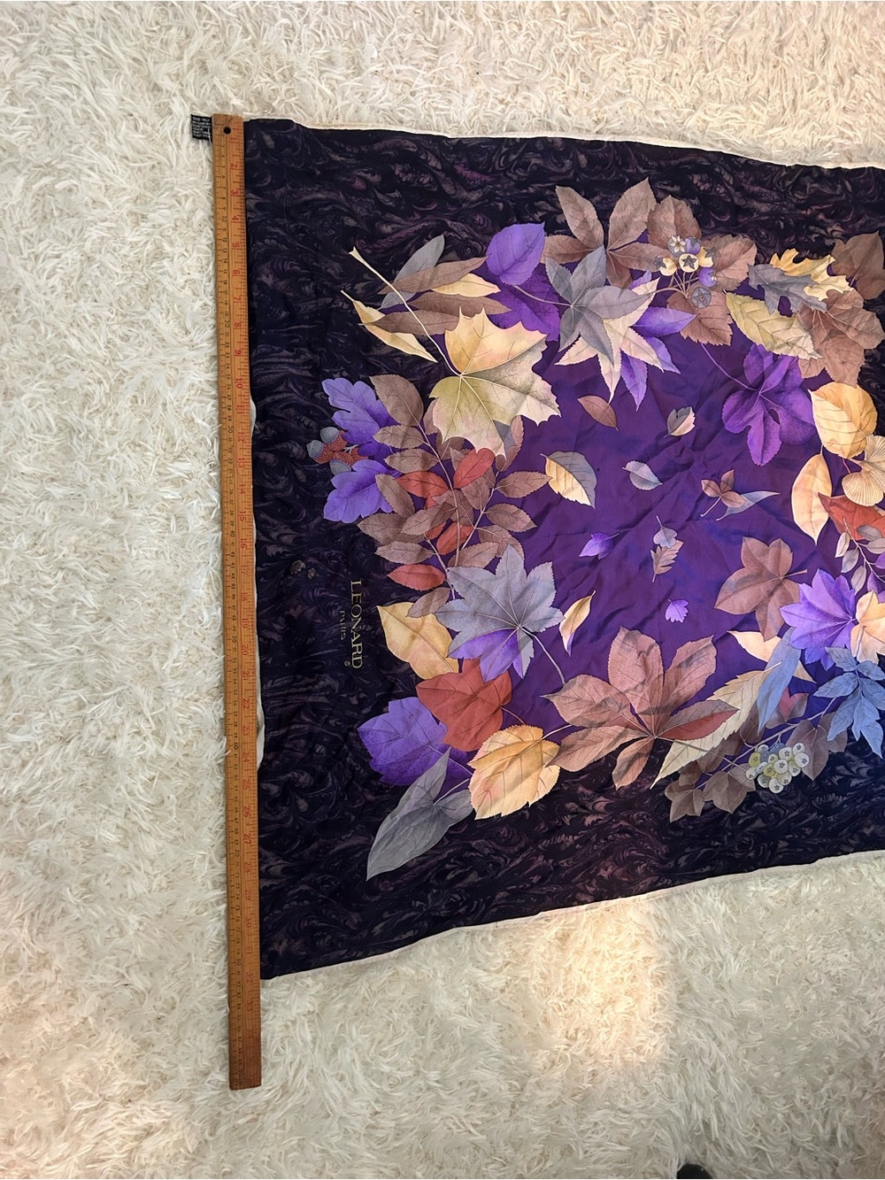 Leonard Paris Original 100% silk large scarf - Picture 4 of 6